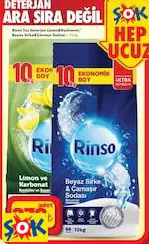 RİNSO TOZ DETERJAN LİMON&KARBONAT/BEYAZ SİRKE&ÇAMAŞIR SODASI 10 KG RİNSO TOZ DETERJAN LİMON&KARBONAT/BEYAZ SİRKE&ÇAMAŞIR SODASI 10 KG